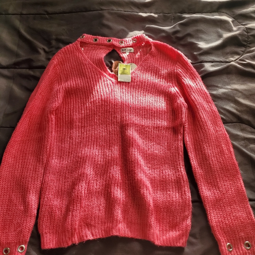 NWT women XL pink sweater